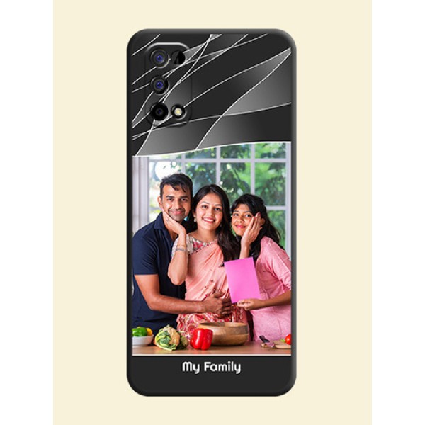 Mixed Wave Lines on Photo on Space Black Soft Matte Mobile Cover - Realme Narzo 30 Pro 5G Mixed Wave Lines on Photo on Space Black Soft Matte Mobile Cover - Realme Narzo 30 Pro 5G