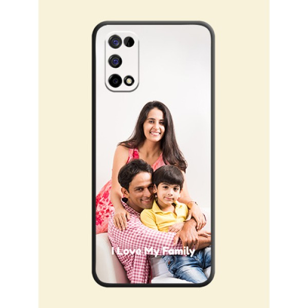Full Single Pic Upload With Text On Space Black Personalized Soft Matte Phone Covers -Realme Narzo 30 Pro 5G Full Single Pic Upload With Text On Space Black Personalized Soft Matte Phone Covers -Realme Narzo 30 Pro 5G