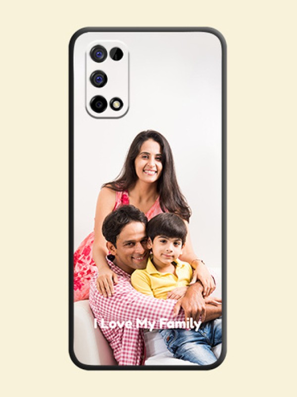 Full Single Pic Upload With Text On Space Black Personalized Soft Matte Phone Covers -Realme Narzo 30 Pro 5G