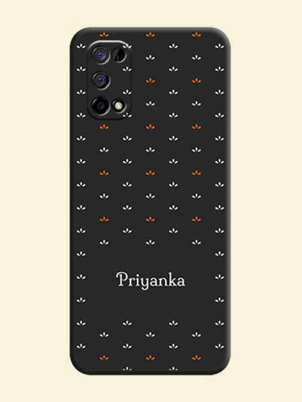 Simple Pattern With Custom Text On Space Black Personalized Soft Matte Phone Covers -Realme Narzo 30 Pro 5G