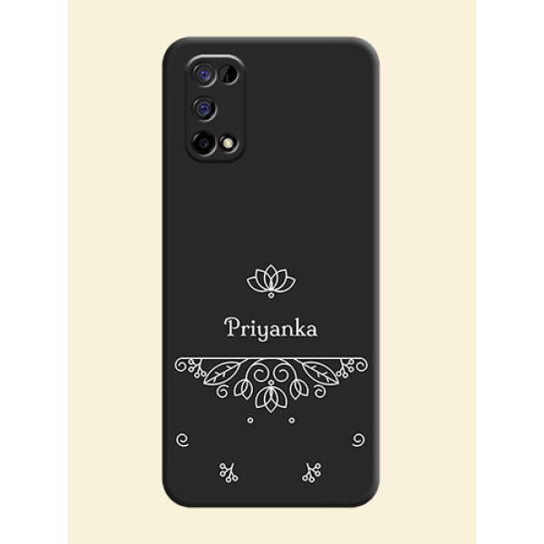 Lotus Garden Custom Text On Space Black Personalized Soft Matte Phone Covers -Realme Narzo 30 Pro 5G Lotus Garden Custom Text On Space Black Personalized Soft Matte Phone Covers -Realme Narzo 30 Pro 5G
