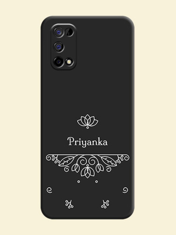 Lotus Garden Custom Text On Space Black Personalized Soft Matte Phone Covers -Realme Narzo 30 Pro 5G
