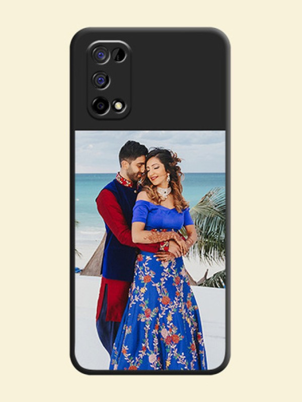 Image Upload With Space Black Color On Custom Soft Matte Mobile Back Cover - Realme Narzo 30 Pro 5G