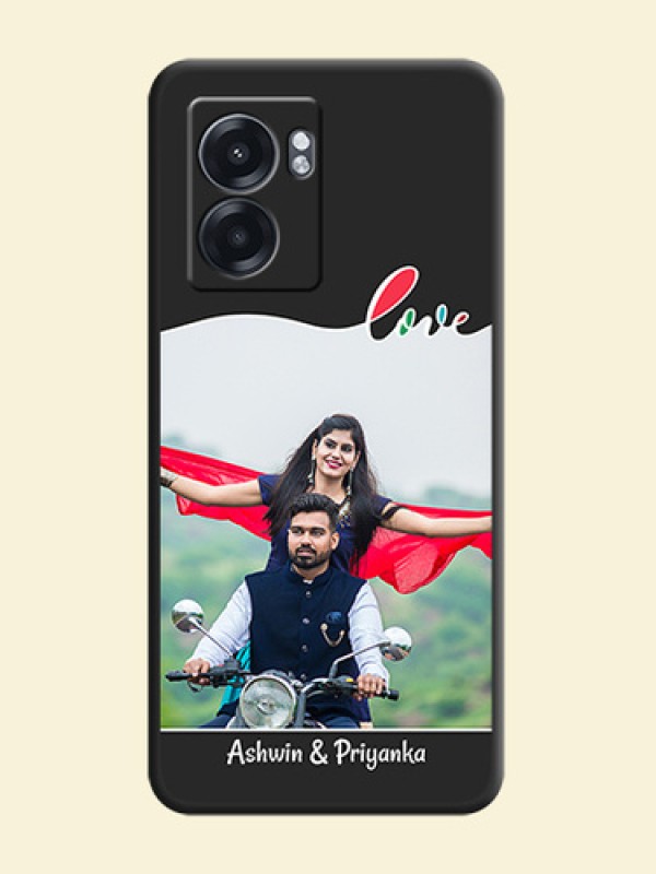 Fall in Love Pattern with Picture on Photo on Space Black Soft Matte Mobile Case - Realme Narzo 50 5G
