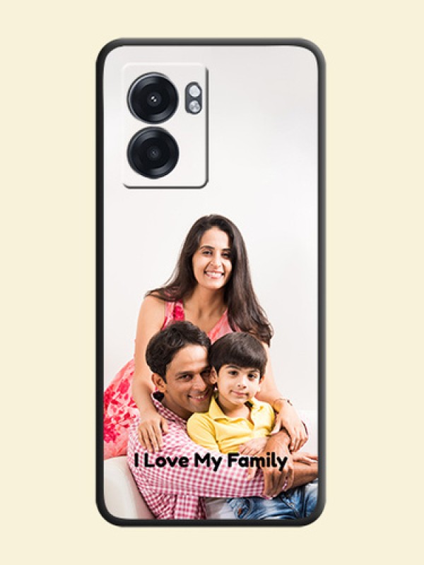 Full Single Pic Upload With Text On Space Black Personalized Soft Matte Phone Covers -Realme Narzo 50 5G