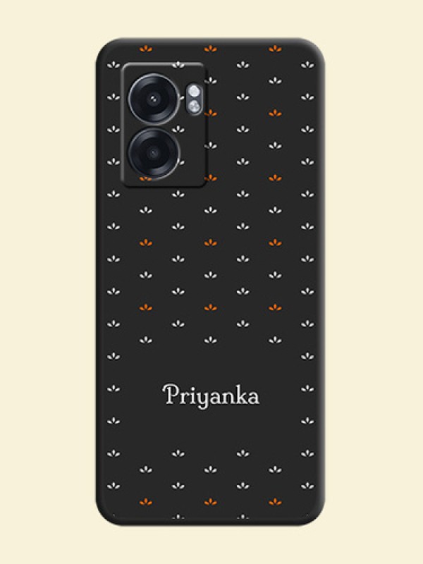 Simple Pattern With Custom Text On Space Black Personalized Soft Matte Phone Covers -Realme Narzo 50 5G