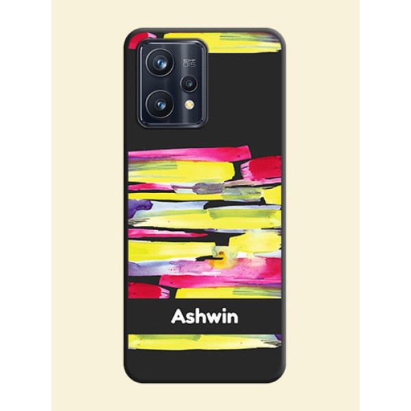 Brush Coloured on Space Black Personalized Soft Matte Phone Covers - Realme Narzo 50 Pro 5G Brush Coloured on Space Black Personalized Soft Matte Phone Covers - Realme Narzo 50 Pro 5G