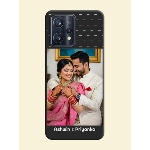 Line Pattern Design with Text on Space Black Custom Soft Matte Phone Back Cover - Realme Narzo 50 Pro 5G Line Pattern Design with Text on Space Black Custom Soft Matte Phone Back Cover - Realme Narzo 50 Pro 5G