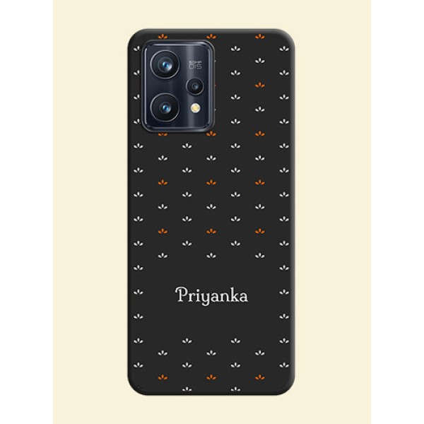 Simple Pattern With Custom Text On Space Black Personalized Soft Matte Phone Covers -Realme Narzo 50 Pro 5G Simple Pattern With Custom Text On Space Black Personalized Soft Matte Phone Covers -Realme Narzo 50 Pro 5G