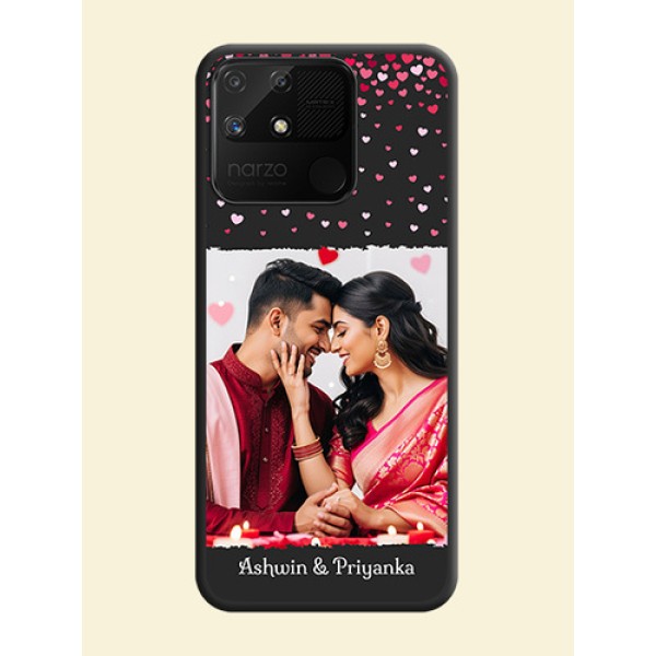 Fall in Love with Your Partner  on Photo on Space Black Soft Matte Phone Cover - Realme Narzo 50A