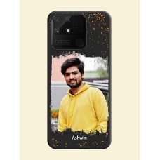 Spray Free Design on Photo on Space Black Soft Matte Phone Cover - Realme Narzo 50A