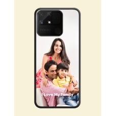 Full Single Pic Upload With Text On Space Black Personalized Soft Matte Phone Covers -Realme Narzo 50A