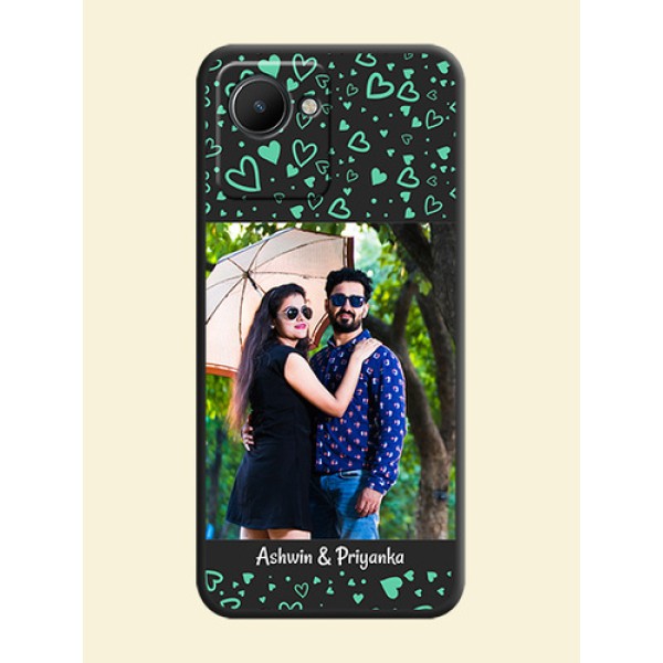 Sea Green Indefinite Love Pattern on Photo on Space Black Soft Matte Mobile Cover - Narzo 50i Prime Sea Green Indefinite Love Pattern on Photo on Space Black Soft Matte Mobile Cover - Narzo 50i Prime