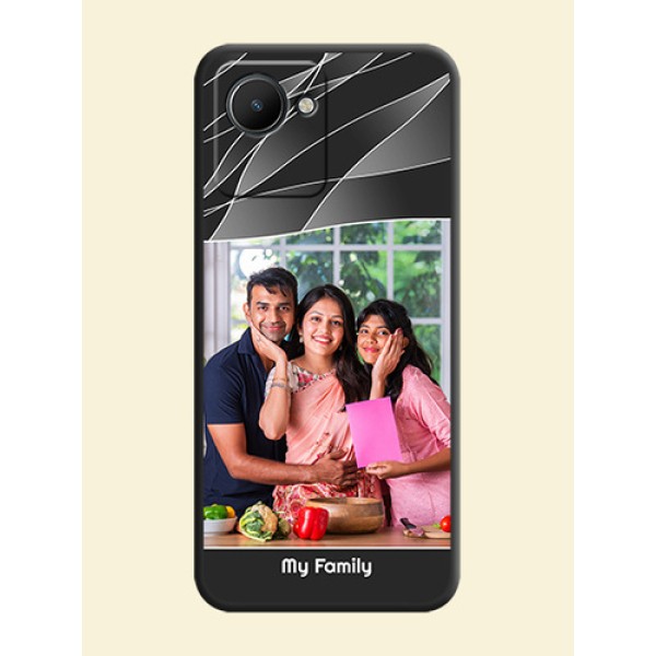 Mixed Wave Lines on Photo on Space Black Soft Matte Mobile Cover - Narzo 50i Prime Mixed Wave Lines on Photo on Space Black Soft Matte Mobile Cover - Narzo 50i Prime