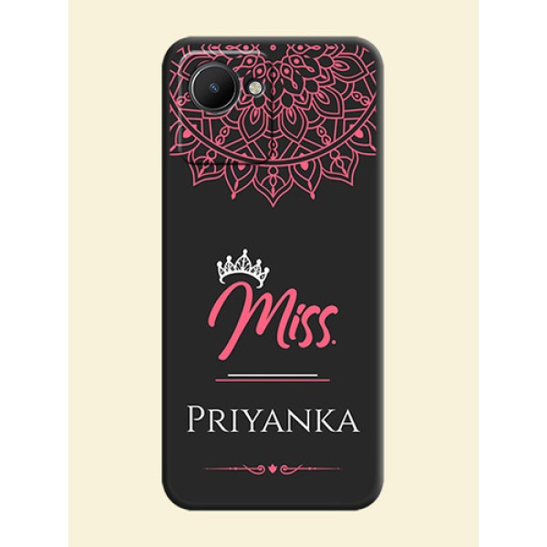 Mrs Name with Floral Design on Space Black Personalized Soft Matte Phone Covers - Narzo 50i Prime Mrs Name with Floral Design on Space Black Personalized Soft Matte Phone Covers - Narzo 50i Prime