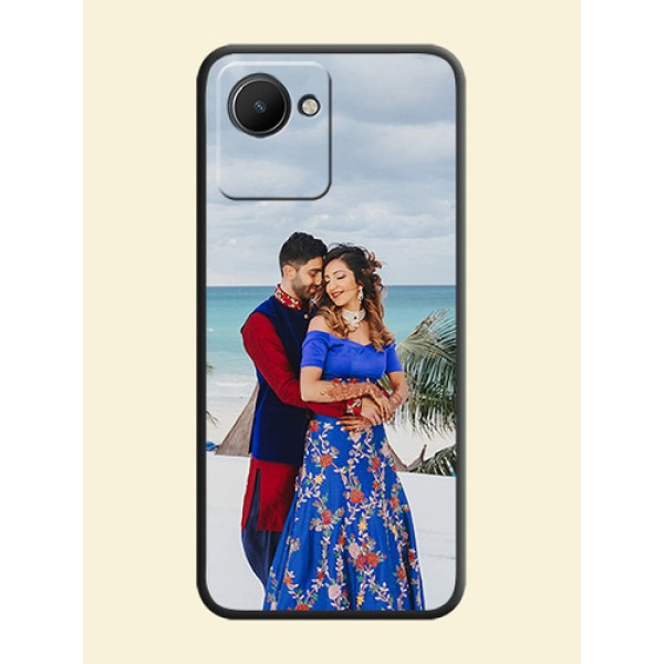 Full Single Pic Upload On Space Black Personalized Soft Matte Phone Covers -Realme Narzo 50I Prime Full Single Pic Upload On Space Black Personalized Soft Matte Phone Covers -Realme Narzo 50I Prime