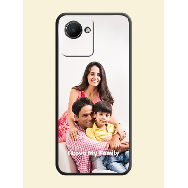 Full Single Pic Upload With Text On Space Black Personalized Soft Matte Phone Covers -Realme Narzo 50I Prime Full Single Pic Upload With Text On Space Black Personalized Soft Matte Phone Covers -Realme Narzo 50I Prime