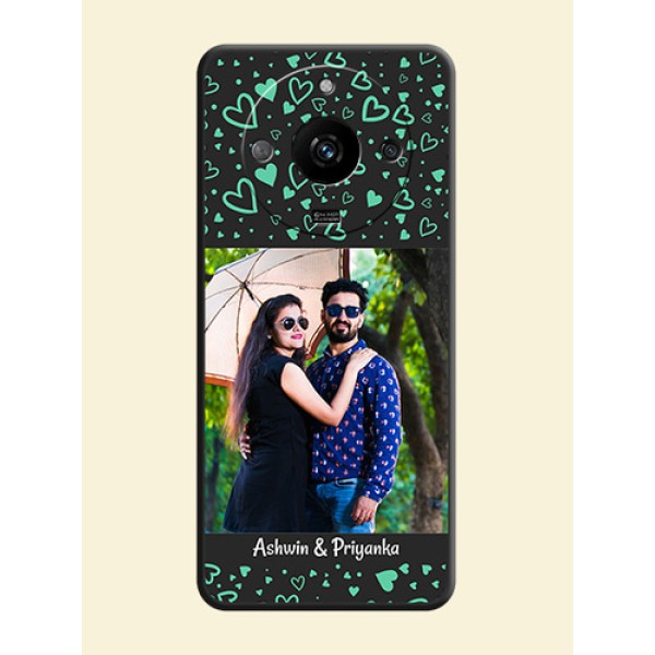 Sea Green Indefinite Love Pattern - Photo on Space Black Soft Matte Mobile Cover - Realme Narzo 60 5G Sea Green Indefinite Love Pattern - Photo on Space Black Soft Matte Mobile Cover - Realme Narzo 60 5G