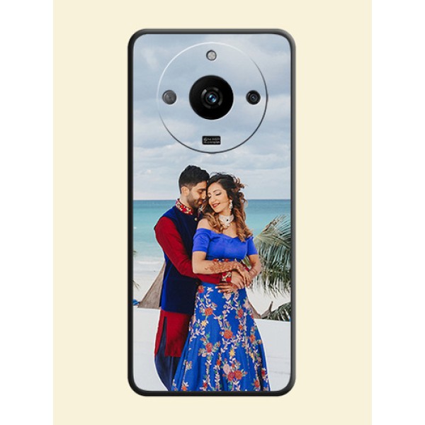 Full Single Pic Upload On Space Black Personalized Soft Matte Phone Covers - Realme Narzo 60 5G Full Single Pic Upload On Space Black Personalized Soft Matte Phone Covers - Realme Narzo 60 5G