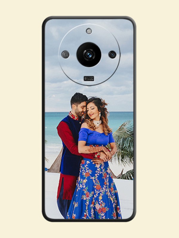 Full Single Pic Upload On Space Black Personalized Soft Matte Phone Covers - Realme Narzo 60 5G