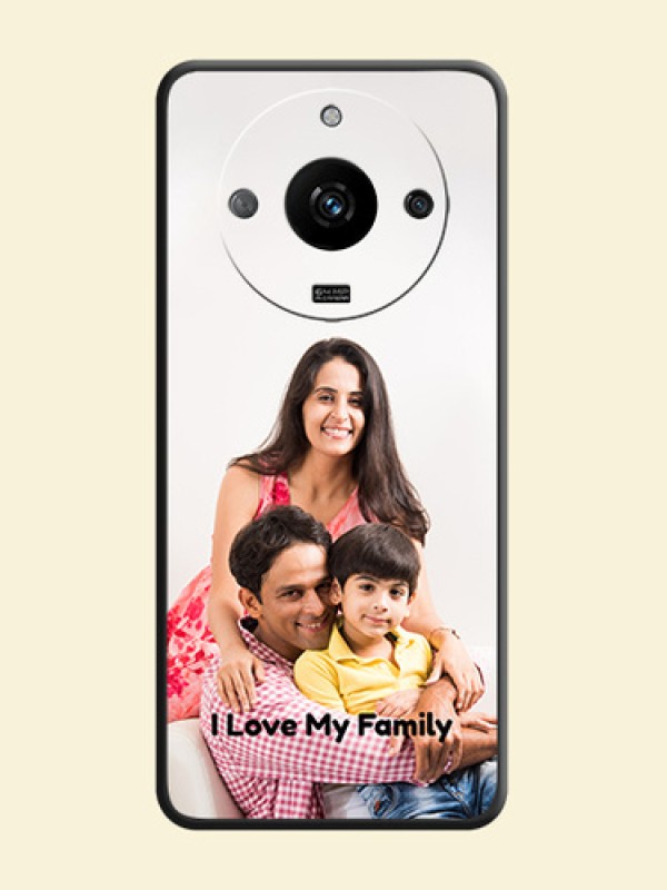 Full Single Pic Upload With Text On Space Black Personalized Soft Matte Phone Covers - Realme Narzo 60 5G