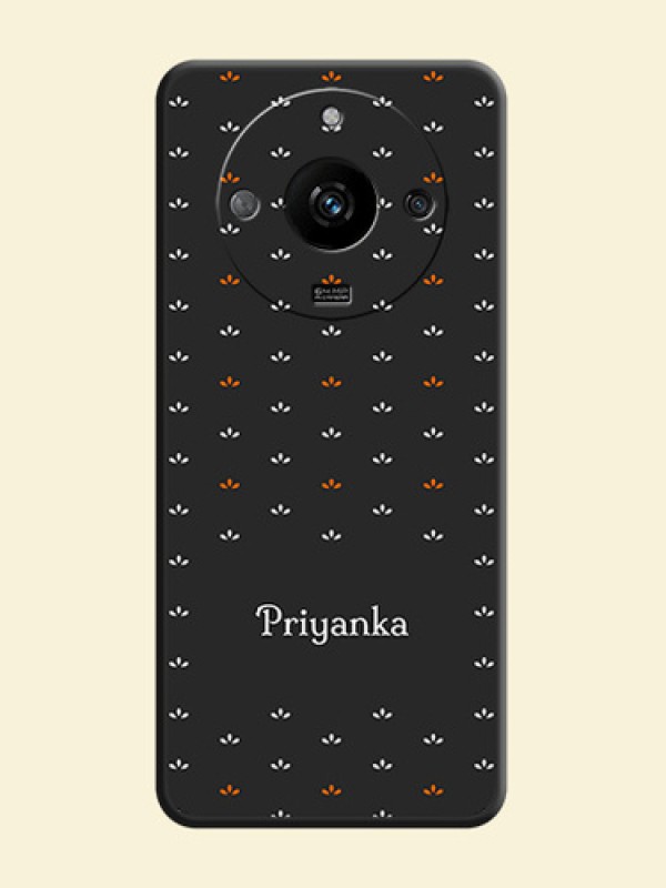Simple Pattern With Custom Text On Space Black Personalized Soft Matte Phone Covers - Realme Narzo 60 5G