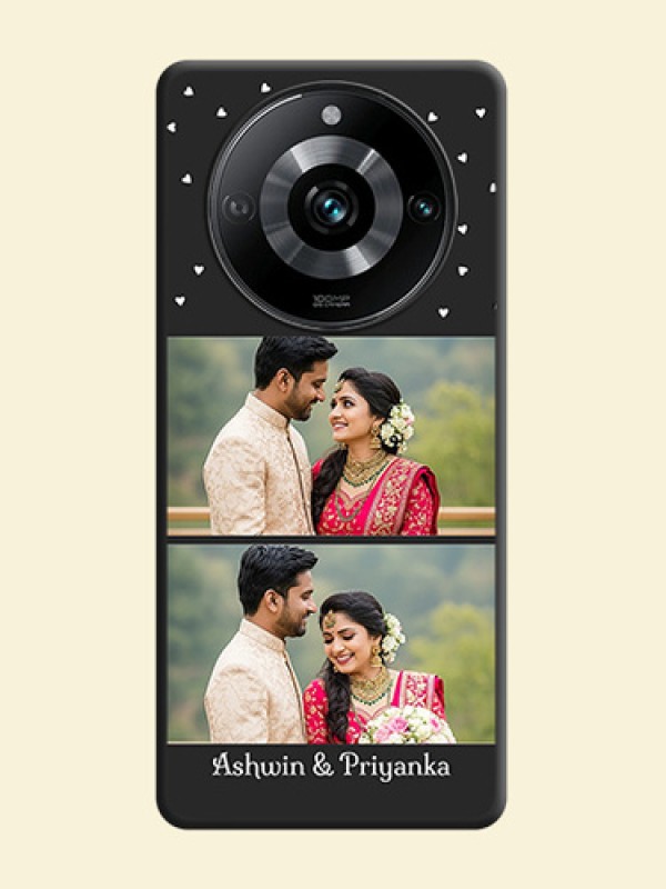 Miniature Love Symbols with Name on Space Black Custom Soft Matte Back Cover - Narzo 60 Pro 5G