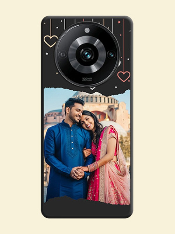 Love Hangings with Splash Wave Picture on Space Black Custom Soft Matte Phone Back Cover - Narzo 60 Pro 5G
