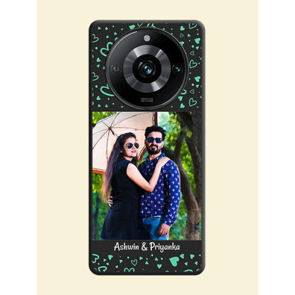 Sea Green Indefinite Love Pattern - Photo on Space Black Soft Matte Mobile Cover - Narzo 60 Pro 5G Sea Green Indefinite Love Pattern - Photo on Space Black Soft Matte Mobile Cover - Narzo 60 Pro 5G