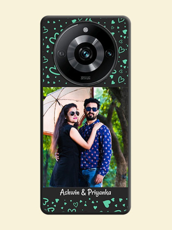 Sea Green Indefinite Love Pattern - Photo on Space Black Soft Matte Mobile Cover - Narzo 60 Pro 5G