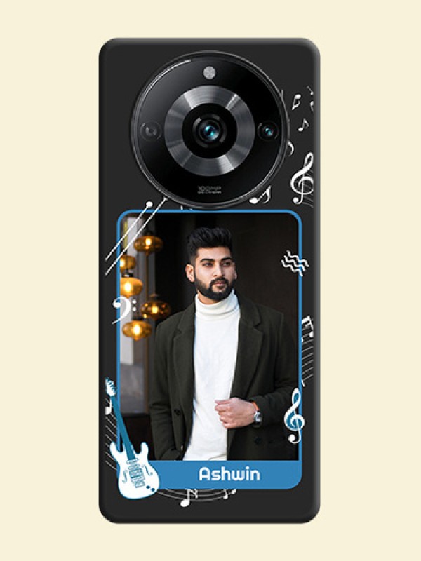 Musical Theme Design with Text - Photo on Space Black Soft Matte Mobile Case - Narzo 60 Pro 5G