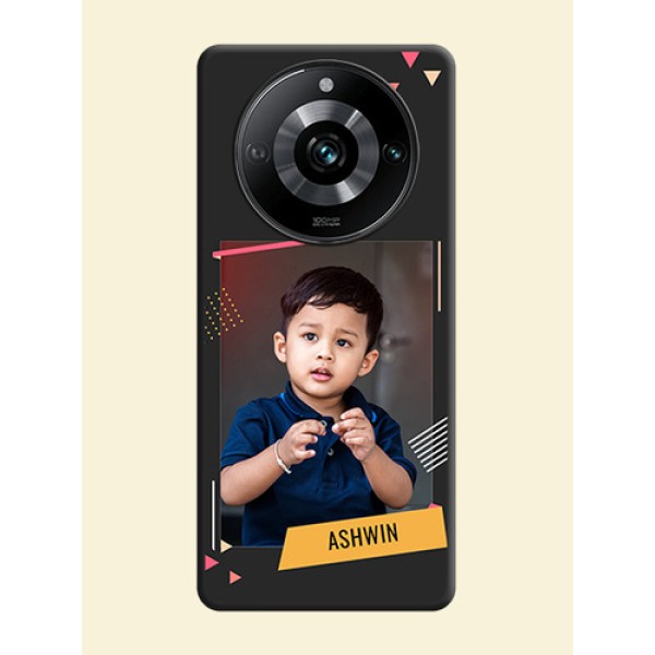 Photo Frame with Triangle Small Dots - Photo on Space Black Soft Matte Back Cover - Narzo 60 Pro 5G Photo Frame with Triangle Small Dots - Photo on Space Black Soft Matte Back Cover - Narzo 60 Pro 5G