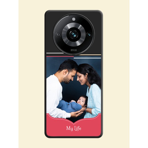 Classic Plain Design with Name - Photo on Space Black Soft Matte Phone Cover - Narzo 60 Pro 5G
