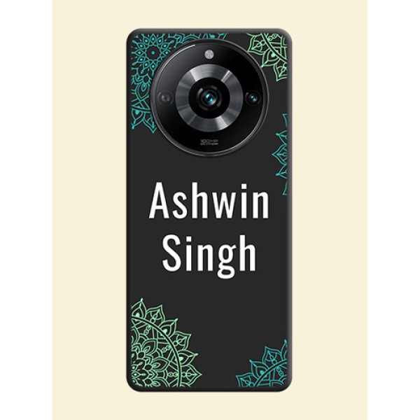 Your Name with Floral Design on Space Black Custom Soft Matte Back Cover - Narzo 60 Pro 5G Your Name with Floral Design on Space Black Custom Soft Matte Back Cover - Narzo 60 Pro 5G