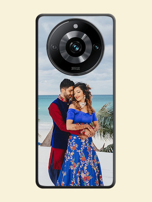Full Single Pic Upload On Space Black Personalized Soft Matte Phone Covers - Narzo 60 Pro 5G