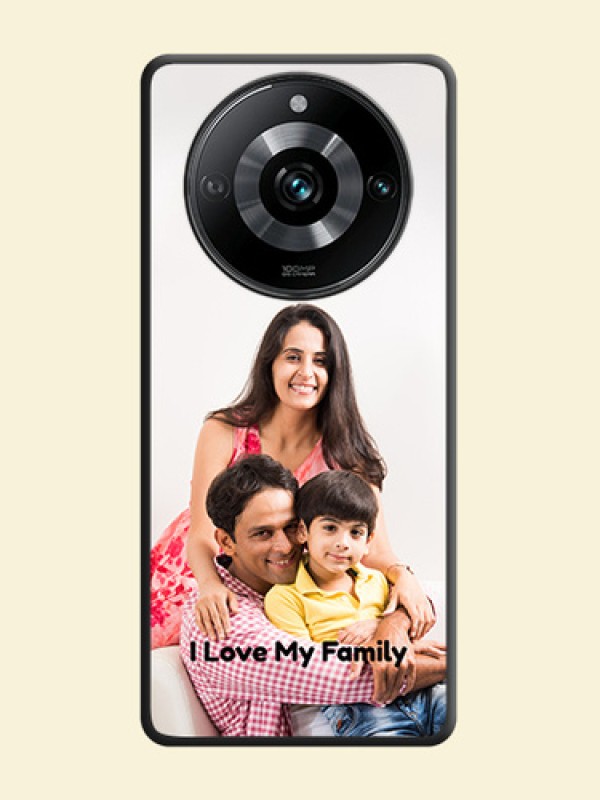 Full Single Pic Upload With Text On Space Black Personalized Soft Matte Phone Covers - Narzo 60 Pro 5G