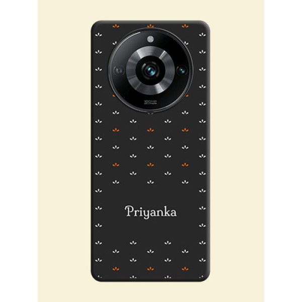 Simple Pattern With Custom Text On Space Black Personalized Soft Matte Phone Covers - Narzo 60 Pro 5G Simple Pattern With Custom Text On Space Black Personalized Soft Matte Phone Covers - Narzo 60 Pro 5G
