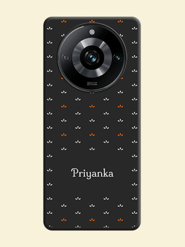 Simple Pattern With Custom Text On Space Black Personalized Soft Matte Phone Covers - Narzo 60 Pro 5G