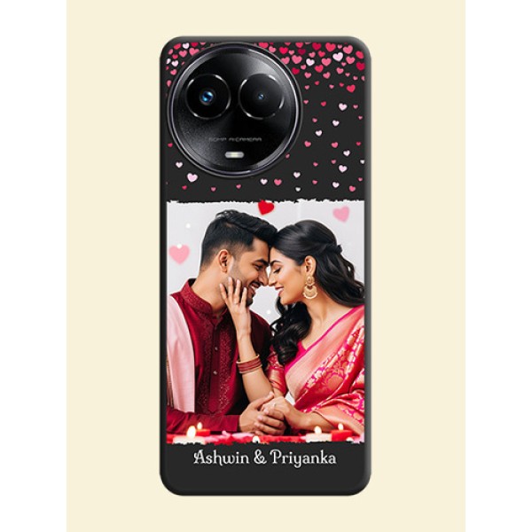 Fall in Love with Your Partner on Photo On Space Black Custom Soft Matte Mobile Back Cover - Narzo 60X 5G Fall in Love with Your Partner on Photo On Space Black Custom Soft Matte Mobile Back Cover - Narzo 60X 5G