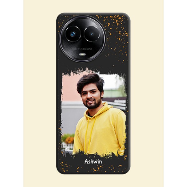 Spray Free Design on Photo On Space Black Custom Soft Matte Mobile Back Cover - Narzo 60X 5G