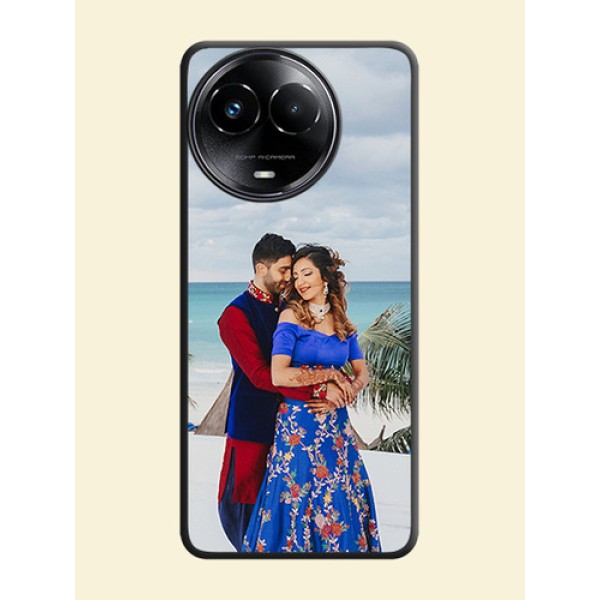 Full Single Pic Upload On Space Black Custom Soft Matte Mobile Back Cover - Narzo 60X 5G Full Single Pic Upload On Space Black Custom Soft Matte Mobile Back Cover - Narzo 60X 5G