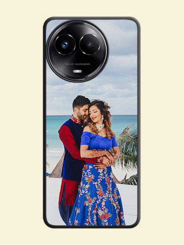 Full Single Pic Upload On Space Black Custom Soft Matte Mobile Back Cover - Narzo 60X 5G