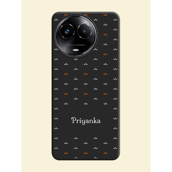Simple Pattern With Custom Text On Space Black Custom Soft Matte Mobile Back Cover - Narzo 60X 5G Simple Pattern With Custom Text On Space Black Custom Soft Matte Mobile Back Cover - Narzo 60X 5G