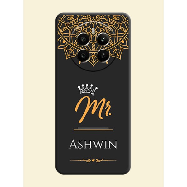 Mr Name with Floral Design on Personalised Space Black Soft Matte Cases - Realme Narzo 70 5G Mr Name with Floral Design on Personalised Space Black Soft Matte Cases - Realme Narzo 70 5G