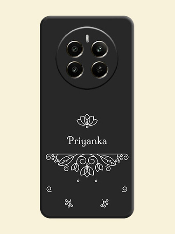 Lotus Garden Custom Text On Space Black Personalized Soft Matte Phone Covers - Realme Narzo 70 5G