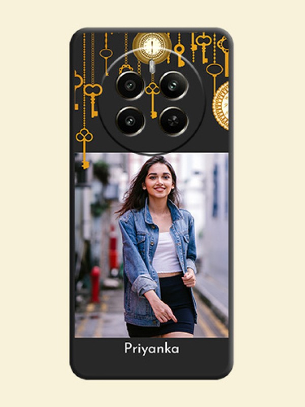 Decorative Design with Text on Space Black Custom Soft Matte Back Cover - Narzo 70 Pro 5G