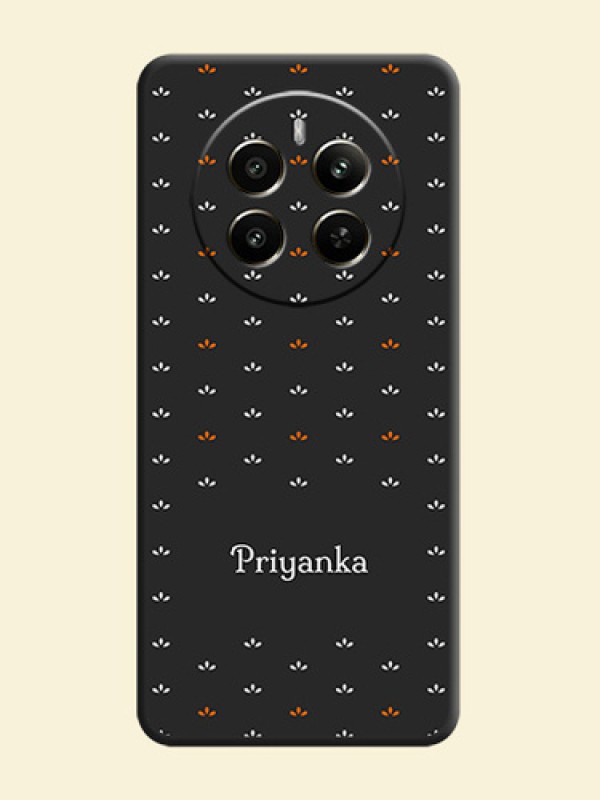 Simple Pattern With Custom Text On Space Black Personalized Soft Matte Phone Covers - Narzo 70 Pro 5G