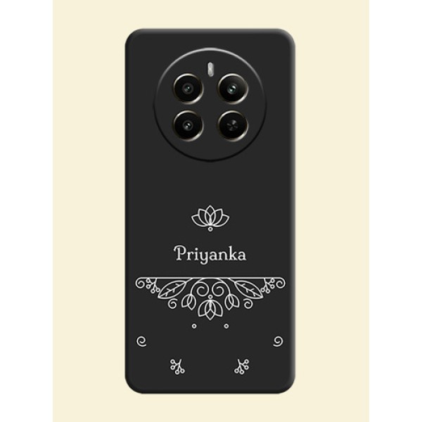 Lotus Garden Custom Text On Space Black Personalized Soft Matte Phone Covers - Narzo 70 Pro 5G Lotus Garden Custom Text On Space Black Personalized Soft Matte Phone Covers - Narzo 70 Pro 5G