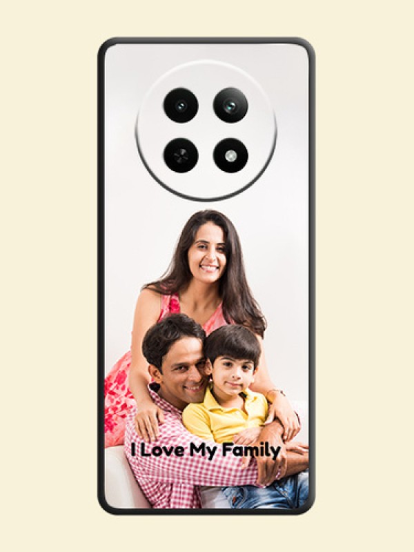Full Single Pic Upload With Text On Space Black Personalized Soft Matte Phone Covers - Realme Narzo 70X 5G