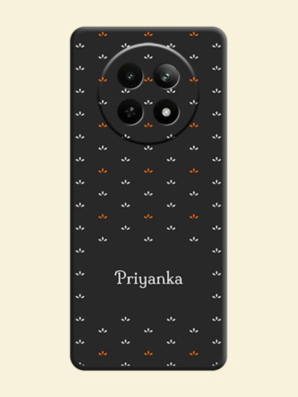Simple Pattern With Custom Text On Space Black Personalized Soft Matte Phone Covers - Realme Narzo 70X 5G
